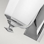 Бра с белым матовым плафоном на прямоугольном основании цвета хром Hinkley варинант исполнения - 3 | Loft Concept в Казани