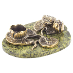 Подсвечник из бронзы и натурального камня змеевик Stone Candlestick варинант исполнения - 2 | Loft Concept в Казани