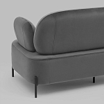 Диван в велюровой обивке серого цвета COLOR BLOCK варинант исполнения - 7 | Loft Concept в Казани