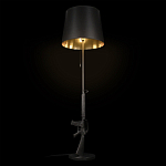 Торшер с черным абажуром и оригинальной ножкой в форме автомата Flos варинант исполнения - 3 | Loft Concept в Казани