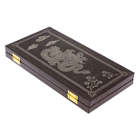 Подарочные нарды из натурального камня с гравировкой Backgammon from Stone варинант исполнения - 5 | Loft Concept в Казани