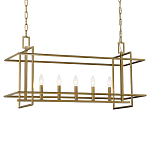 Подвесной светильник прямоугольный 5-ти ламповый Linear Kitchen Light варинант исполнения - 1 | Loft Concept в Казани