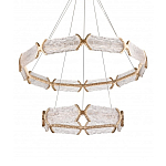 Люстра с 2-мя кольцами с текстурным природным рисунком IceFlame варинант исполнения - 2 | Loft Concept в Казани