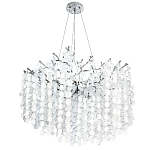 Люстра с круглыми хрустальными подвесками Fairytree Chrome Crystal Branches Chandelier 10 варинант исполнения - 2 | Loft Concept в Казани