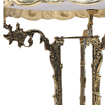 Стол бронзовый круглый с мраморной столешницей Coffee De Bronze варинант исполнения - 1 | Loft Concept в Казани