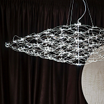 Люстра подвесная с тонкой металлической конструкцией цвета хром Quasar варинант исполнения - 9 | Loft Concept в Казани