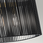 Люстра подвесная овальной формы с металлическим решетчатым абажуром матово-черного цвета и 5 лампами Kichler варинант исполнения - 5 | Loft Concept в Казани