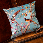 Подушка декоративная с изображением птиц в саду Chinoiserie Birds in the Peach Orchard Cushion варинант исполнения - 2 | Loft Concept в Казани