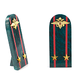 Сувенир Погон МВД из натурального камня змеевик Souvenir Epaulets варинант исполнения - 6 | Loft Concept в Казани