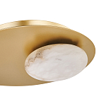 Бра с овальным основанием золотого цвета  и плафоном из алебастра Shaw Lighting варинант исполнения - 2 | Loft Concept в Казани