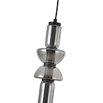 Подвесной светильник из дымчатого стекла цилиндрической формы с чёрным металлическим основанием Hiding secrets варинант исполнения - 3 | Loft Concept в Казани