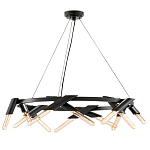 Люстра круглая с трубчатыми лампочками Vanguard Circle варинант исполнения - 1 | Loft Concept в Казани