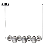 Подвесной светильник линейный с 7-ю рифлеными стеклянными шарами Marcelh Light варинант исполнения - 6 | Loft Concept в Казани