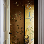 Обои ручная роспись Badminton Deep Rich Gold gilded paper варинант исполнения - 3 | Loft Concept в Казани