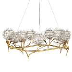 Люстра круглая с декором в виде цветков одуванчика Hanging Dandelion варинант исполнения - 4 | Loft Concept в Казани