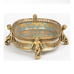 Чаша с орнаментом на ножках в виде бронзовых ангелов Eden Garden варинант исполнения - 3 | Loft Concept в Казани