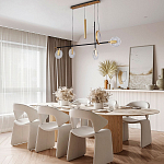 Линейная металлическая геометрическая люстра Geometry Crystal Linear Chandelier варинант исполнения - 2 | Loft Concept в Казани