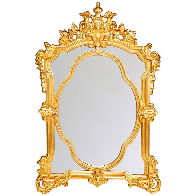 Зеркало с ажурной раме золотого цвета Classic Ornament Mirror Золотой Зеркало в Казани | Loft Concept 