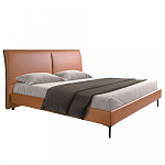Кровать двуспальная коричневая из экокожи Modern Look варинант исполнения - 1 | Loft Concept в Казани