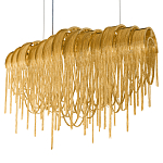 Люстра подвесная с металлическими цепочками и изогнутыми металлическими дугами 72 см Atlantis Chain варинант исполнения - 18 | Loft Concept в Казани