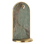 Настенный светильник зеленого цвета с бронзовой рамкой овальной формы с полкой Herbarium  варинант исполнения - 3 | Loft Concept в Казани