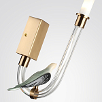 Бра с прозрачной изогнутой трубкой и декоративной фигуркой птицы Ganthea варинант исполнения - 4 | Loft Concept в Казани