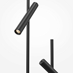 Напольный торшер светодионый черный Lumen Duo варинант исполнения - 3 | Loft Concept в Казани