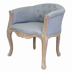 Кресло низкое в стиле прованс Louis French Armchair light blue flax варинант исполнения - 3 | Loft Concept в Казани
