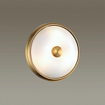 Бра круглое с матовым стеклянным плафоном и металлической окантовкой Soft Halo варинант исполнения - 4 | Loft Concept в Казани