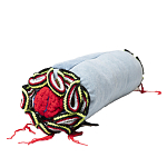 Подушка из джинсовой одежды и вязания Heart&Brain 2 варинант исполнения - 2 | Loft Concept в Казани