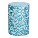 Столик с инкрустацией с перламутровым узором Flower Blue варинант исполнения - 1 | Loft Concept в Казани