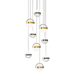 Люстра каскадная с 9-ю подвесами бронза и никель Peggy Futura lamp варинант исполнения - 1 | Loft Concept в Казани