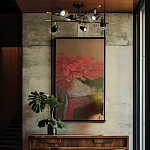 Потолочный светильник с конусообразными плафонами с контрастным сочетанием бронзы и глубоким черным цветом Aurika варинант исполнения - 4 | Loft Concept в Казани