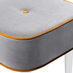 Квадратный мягкий пуф на белых ножках Winton Pouf Square варинант исполнения - 12 | Loft Concept в Казани