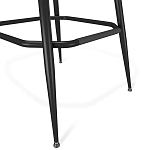 Барный стул со спинкой и подлокотниками на 4-х металлических ножках Douglas Rhombus Синий Велюр варинант исполнения - 4 | Loft Concept в Казани