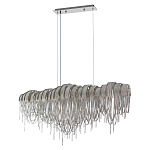 Люстра подвесная с металлическими дугами и длинными цепочками 115 см Atlantis Chain варинант исполнения - 9 | Loft Concept в Казани