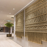 Панно на стену плетеное Макраме бежевый цвет  варинант исполнения - 8 | Loft Concept в Казани