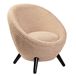 Кресло розовое с обивка из искусственного каракуля Iconic Creation варинант исполнения - 1 | Loft Concept в Казани