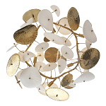 Люстра с белыми и золотистыми цветами Dahlia Flowers Lamp варинант исполнения - 4 | Loft Concept в Казани