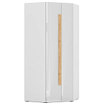 Шкаф угловой с белым глянцевым фасадом Grace of Furniture варинант исполнения - 1 | Loft Concept в Казани