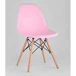 Пластиковый стул на ножках из массива бука Eames Pink варинант исполнения - 1 | Loft Concept в Казани