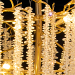 Люстра многоярусная с каркасом из металла и прозрачными подвесками FAIRYTREE Light варинант исполнения - 5 | Loft Concept в Казани