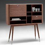 Дизайнерский комод-буфет на высоких ножках с выдвижными ящиками и открытыми полками Joshar варинант исполнения - 1 | Loft Concept в Казани