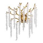 Бра золотого цвета с ветвями и хрустальными подвесками FAIRYTREE Light варинант исполнения - 1 | Loft Concept в Казани