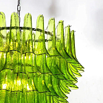 Люстра из семи ярусов зеленого стекла Independence варинант исполнения - 3 | Loft Concept в Казани