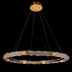 Люстра в форме кольца с золотым декором Warm Heavenly Light варинант исполнения - 8 | Loft Concept в Казани