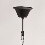 Люстра круглая из матового черного металла с подвесками из прозрачных стеклянных трубок Noir Tubes варинант исполнения - 11 | Loft Concept в Казани