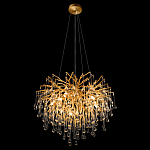 Люстра подвесная с прозрачными стеклянными подвесками в форме капель Диаметр 60 см Droplet Chandelier варинант исполнения - 5 | Loft Concept в Казани