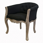 Кресло низкое в стиле прованс Louis French Armchair black flax варинант исполнения - 3 | Loft Concept в Казани