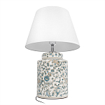 Настольная лампа цилиндрическая с цветочной росписью Lamp Flower Painting варинант исполнения - 4 | Loft Concept в Казани